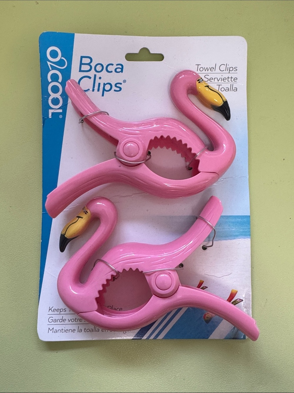 Pink Flamingo Towel Clips - 2-Pack